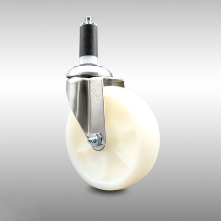 Service Caster 5 Inch 316SS Nylon Wheel Swivel 1-1/4 Inch Expanding Stem Caster SCC-SS316EX20S514-NYS-114
